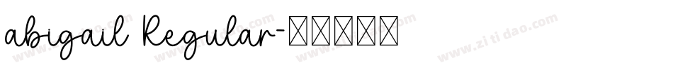 abigail Regular字体转换